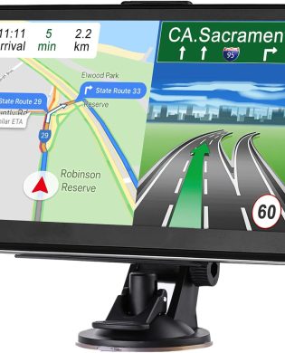 GPS Navigation for Car Truck Navigator Latest Maps 7 Inch Touch Screen Vehicle GPS Commercial Trucker Navigation Voice Speeding Warning Free Lifetime Update of World Maps